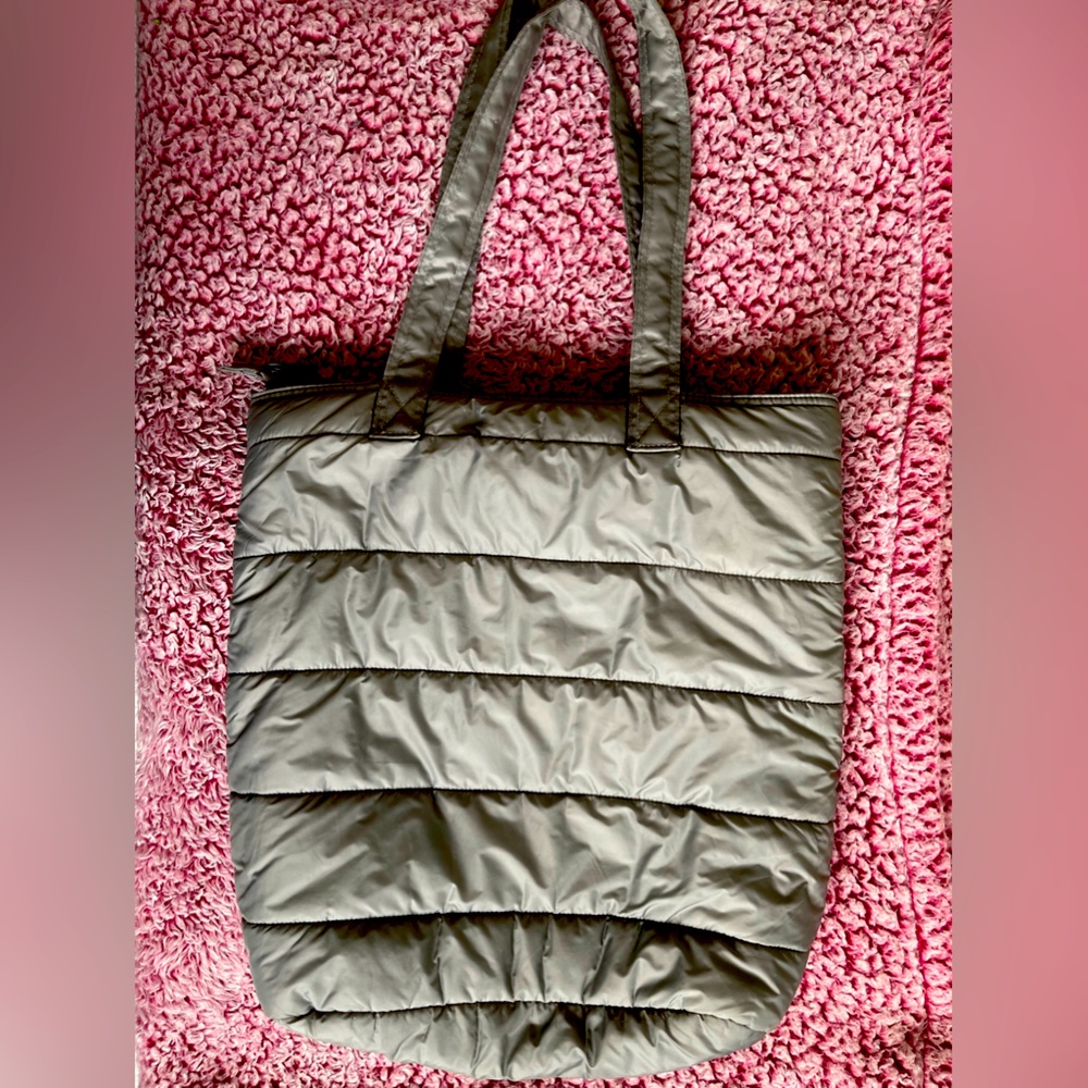 Uniqlo Quilted Large Tote Bag Gray